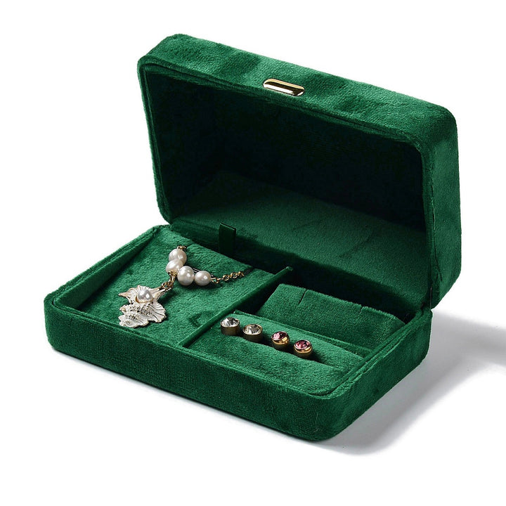 Rectangle Iron Covered with Velvet Jewelry Set Storage Boxes, Travel Portable Jewelry Case, for Necklaces, Rings, Earrings and Pendants...