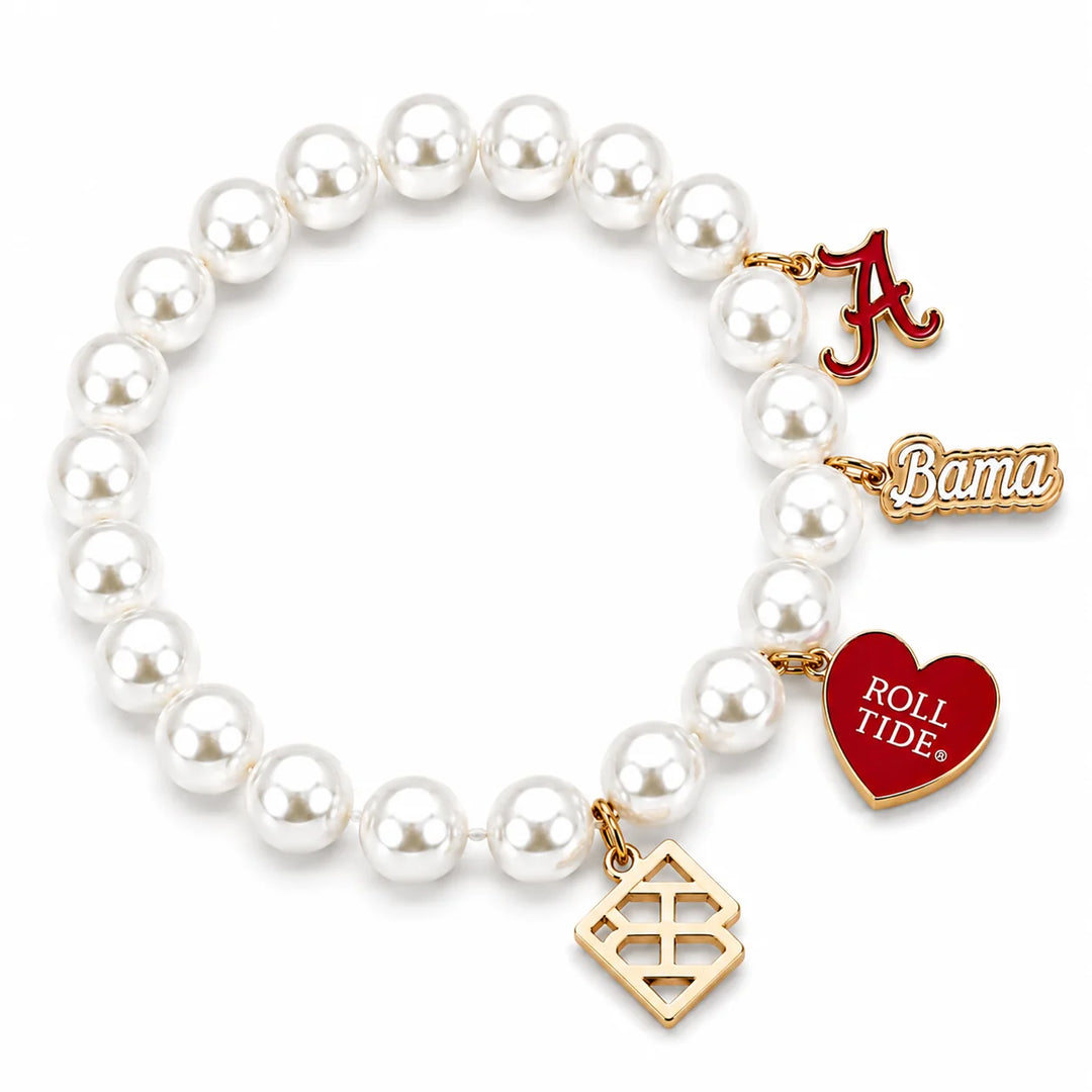 Alabama Pearl Charm Bracelet