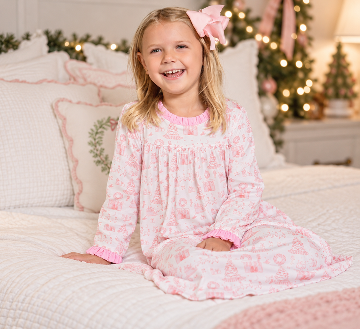 Pink Lounge Dress Fireside Noel
