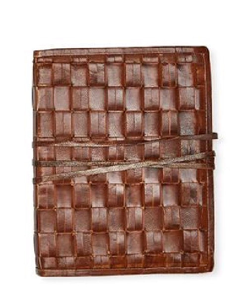 Chestnut Woven Leather Journal