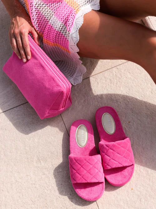 Terry Pool Slides - Fuschia