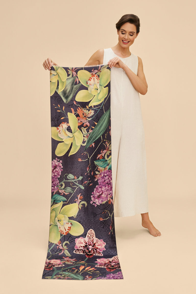 Exotic Evening Lux Scarf in Ink