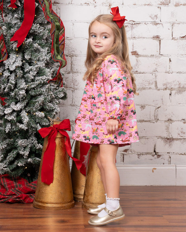 Jacie Jingle Bell Pups Dress