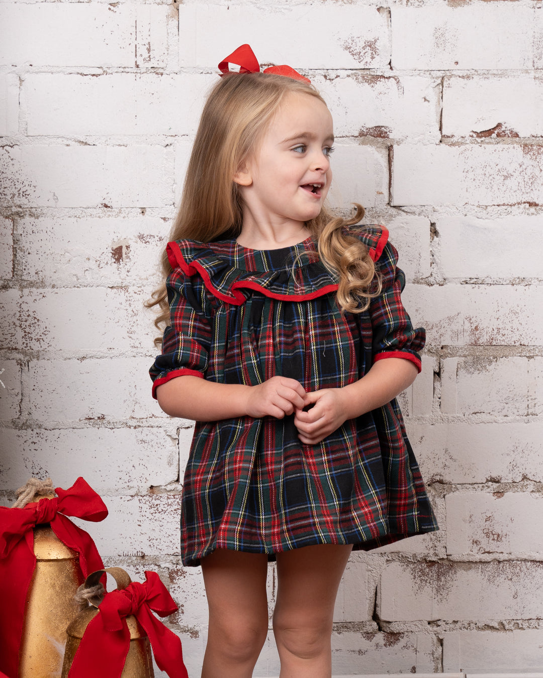 Layla Hearthside Tartan Bloomer Set