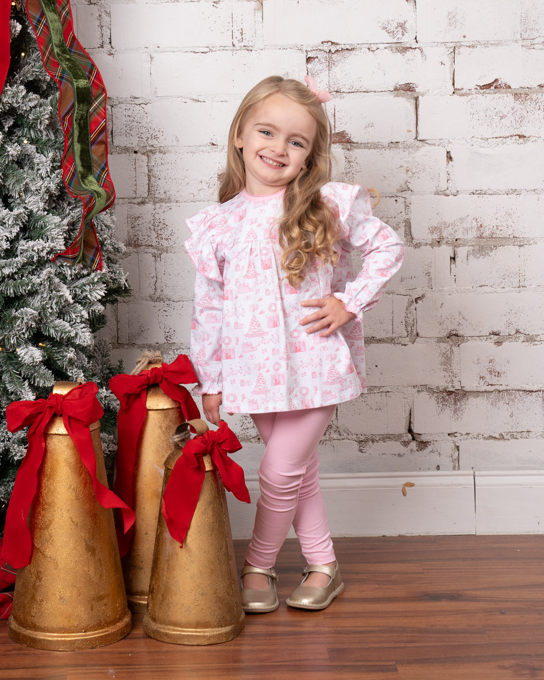 Mary Reese Pink Fireside Noel Legging Set