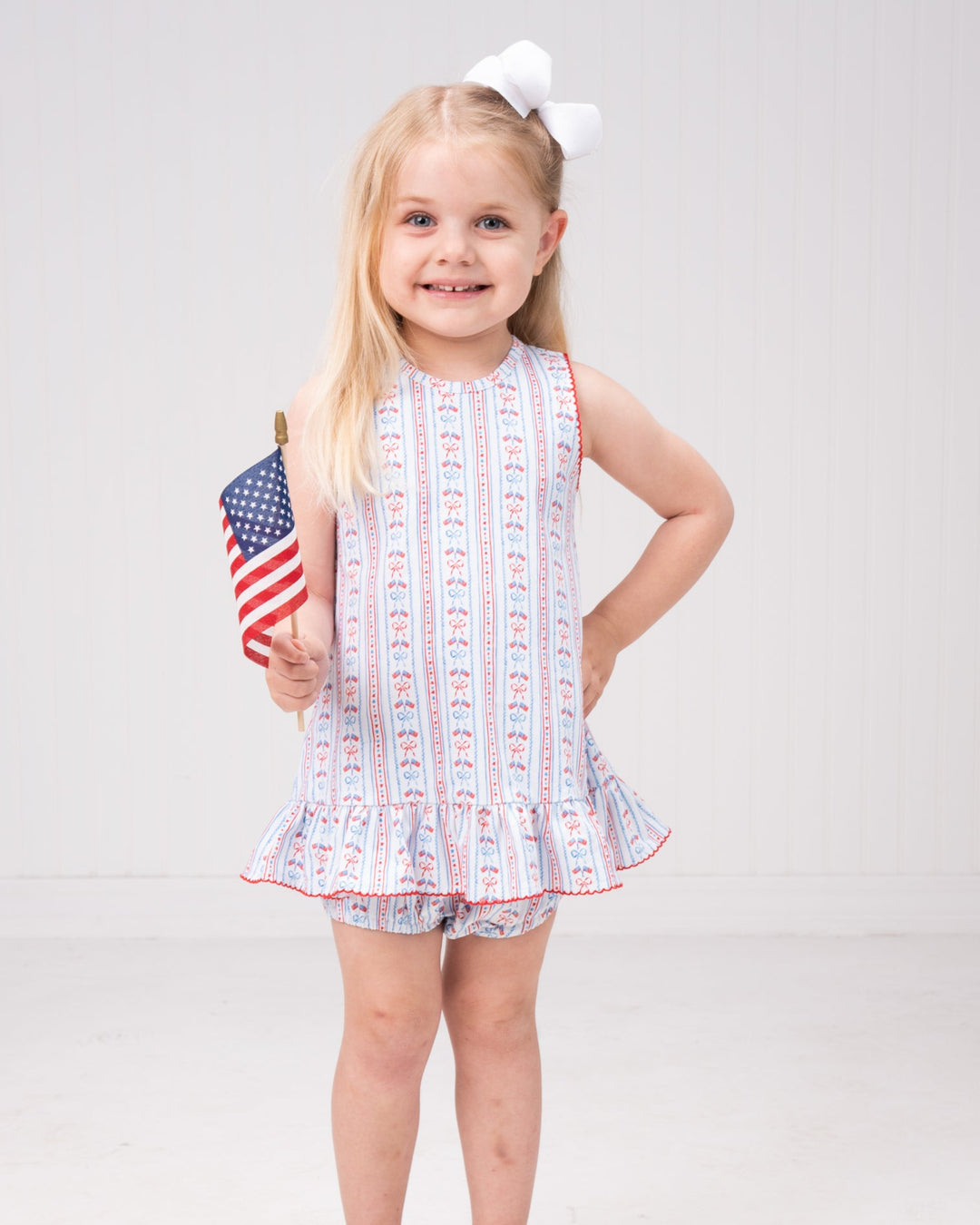 Leanna Stars & Stripes Bloomer Set