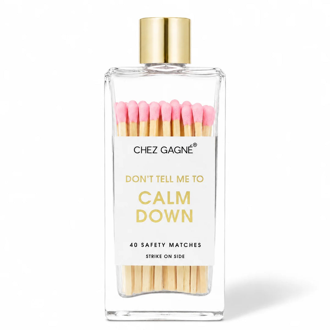 Calm Down - Light Pink Matches in Glass Bottle