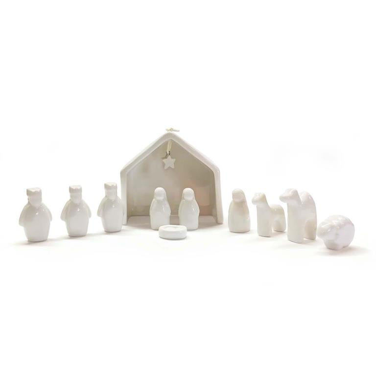12 Pc Miniature Nativity Set in Gift Box