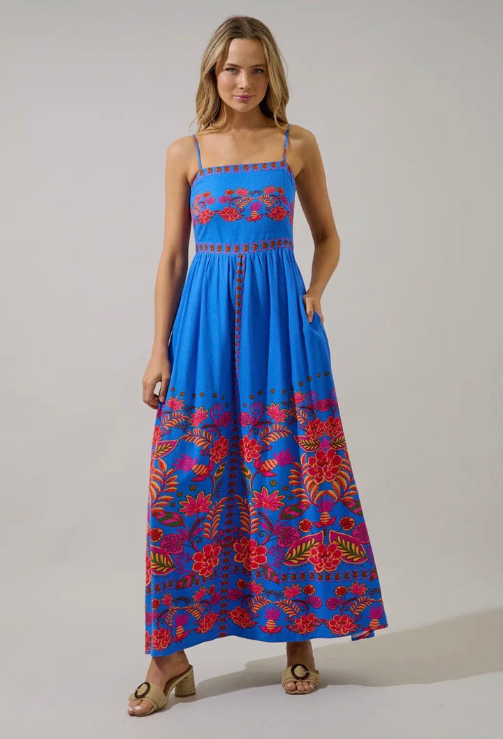 Maline Linen Maxi Dress Keizer Floral