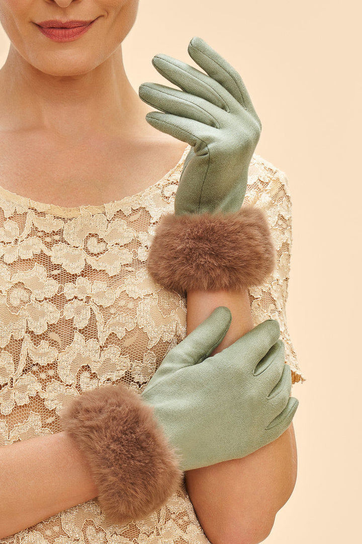 Bettina Faux Suede Gloves