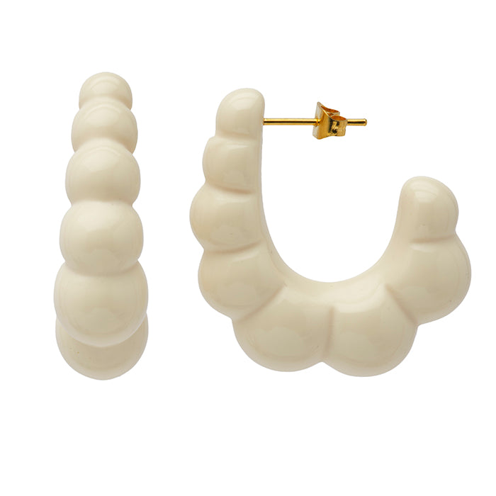 Resin J Shaped Earring