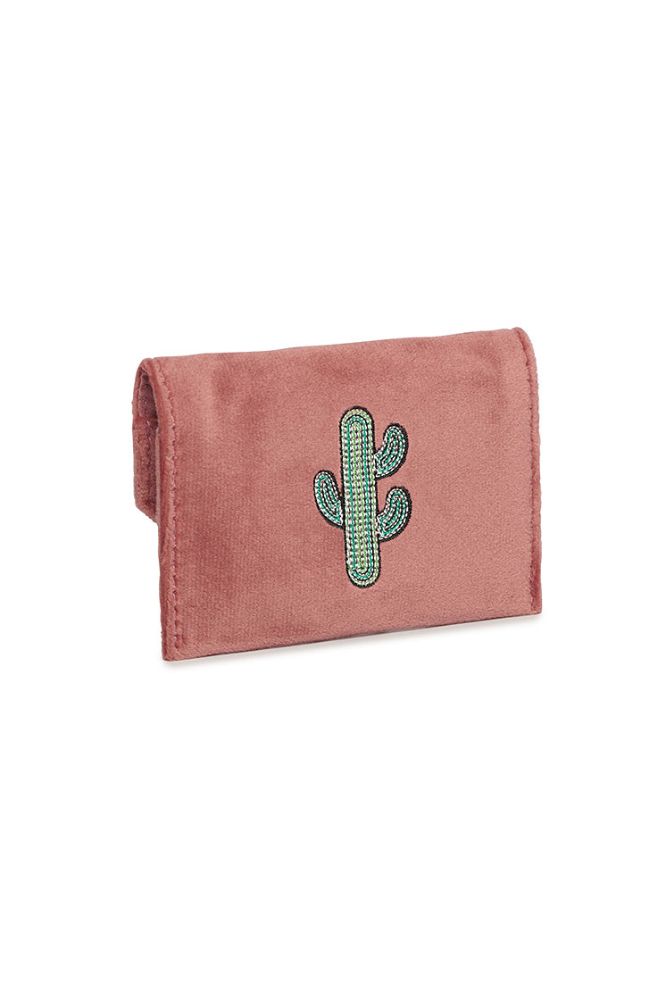 Envelope Card Holder - Cactus Blush Velvet