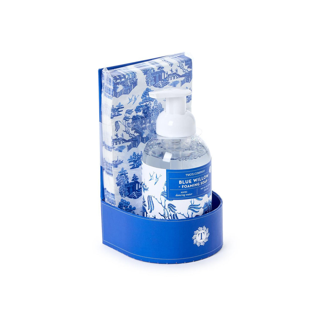 Blue Willow Foaming Soap w/20Pc Guest Towel