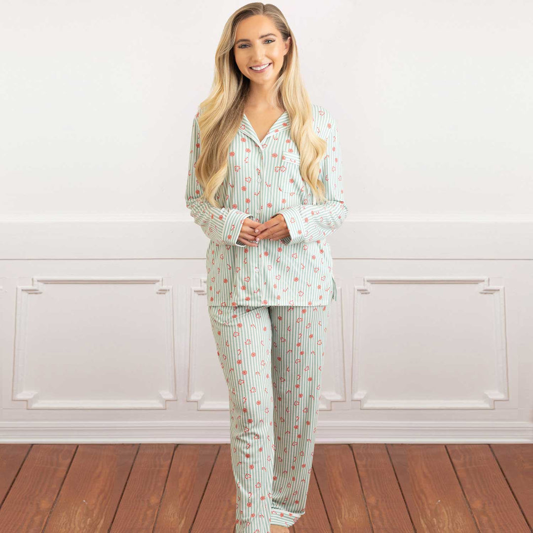 Long Luxe PJ Set - Candy Cane Cottage