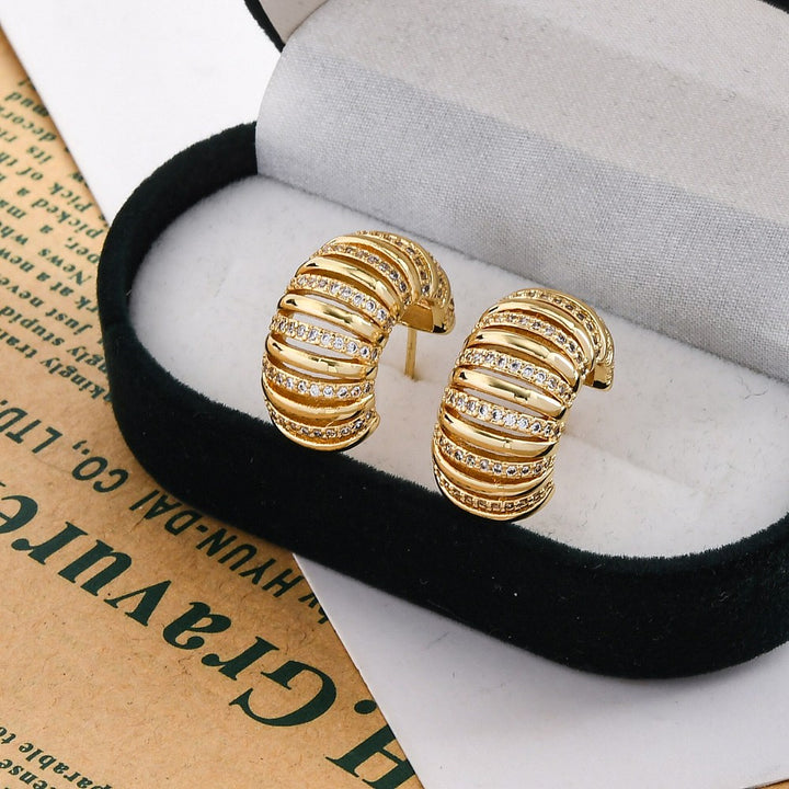 Kennedy Collective Earrings Real 18K gold plated