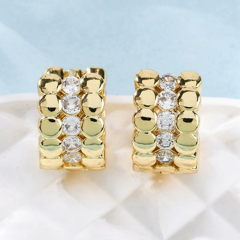 Earring Huggie Real 18K plated