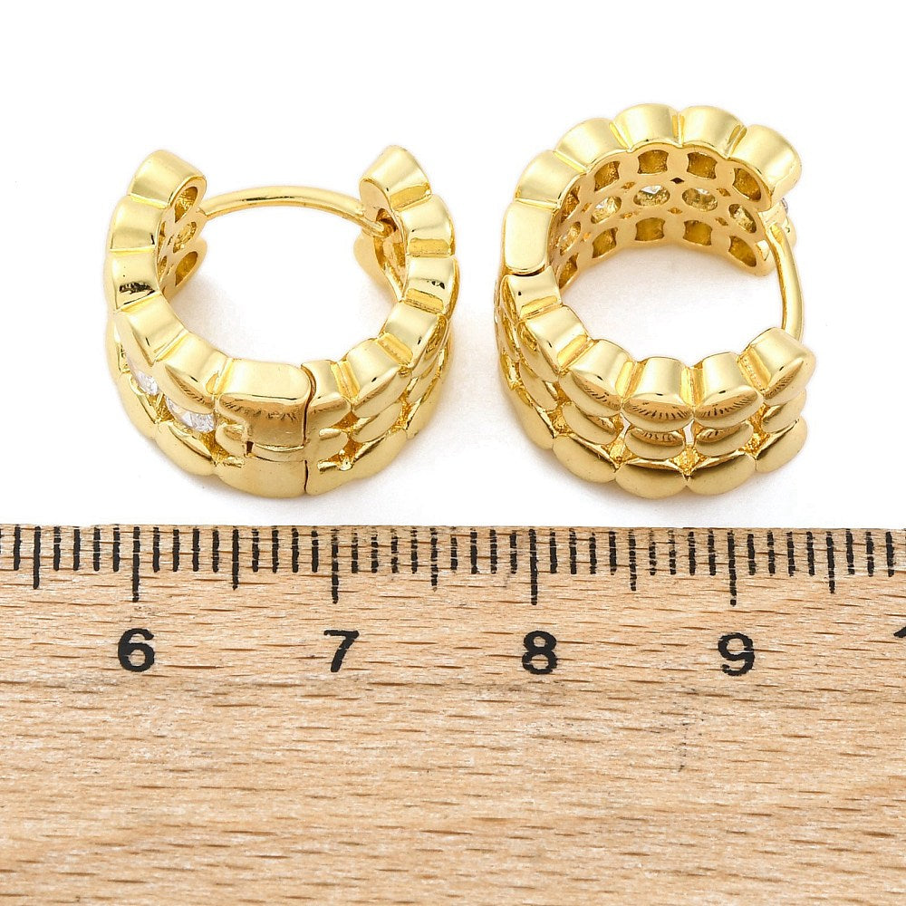 Earring Huggie Real 18K plated
