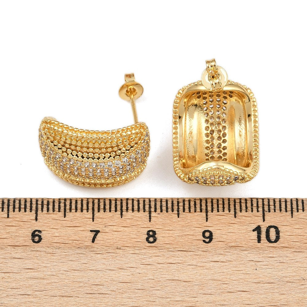 Statement earrings Real 18K Gold Plated