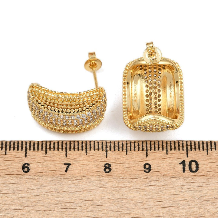 Statement earrings Real 18K Gold Plated