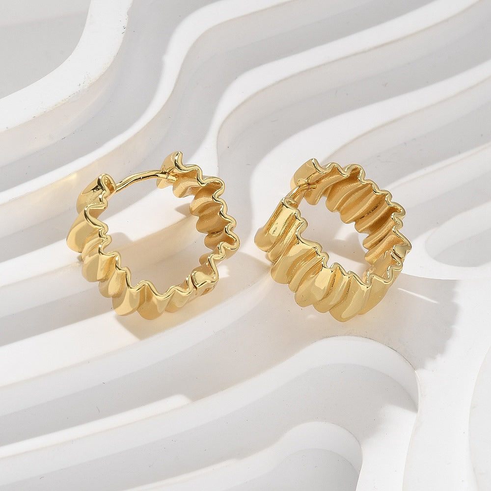 Earring Huggie Real 18K plated