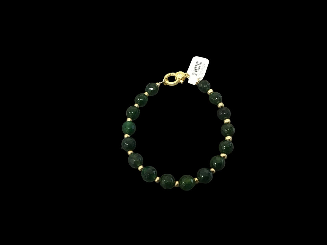 Green And Gold Beaded Bracelet