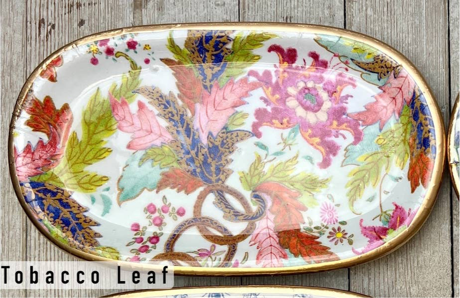 Michelle Allen Designs - Ceramic Jewelry tray- large: Tabacco Leaf