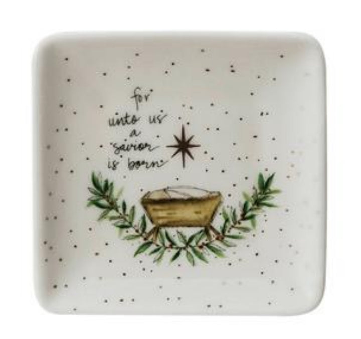 Creative Co-op - Stoneware Dish w/ Gold Electroplating, 4 Styles