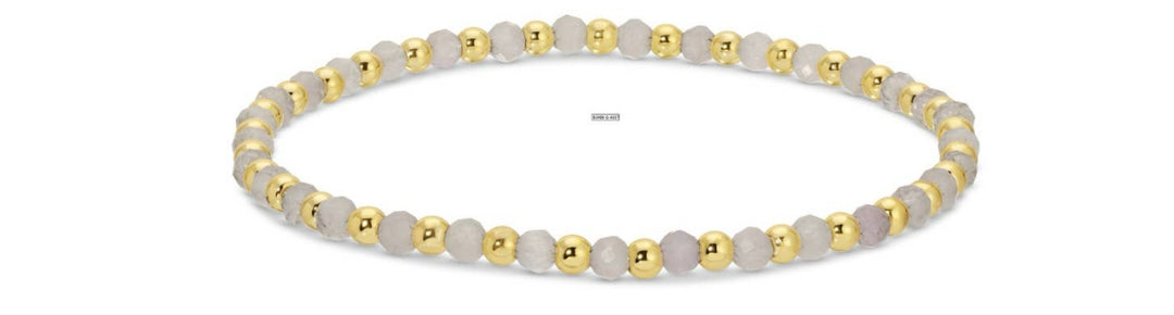 Splendid Iris -  3mm price is for 1 bracelet beaded bracelets alternating stones: Blue