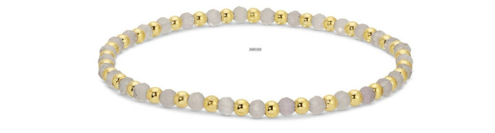 Splendid Iris -  3mm price is for 1 bracelet beaded bracelets alternating stones: Blue