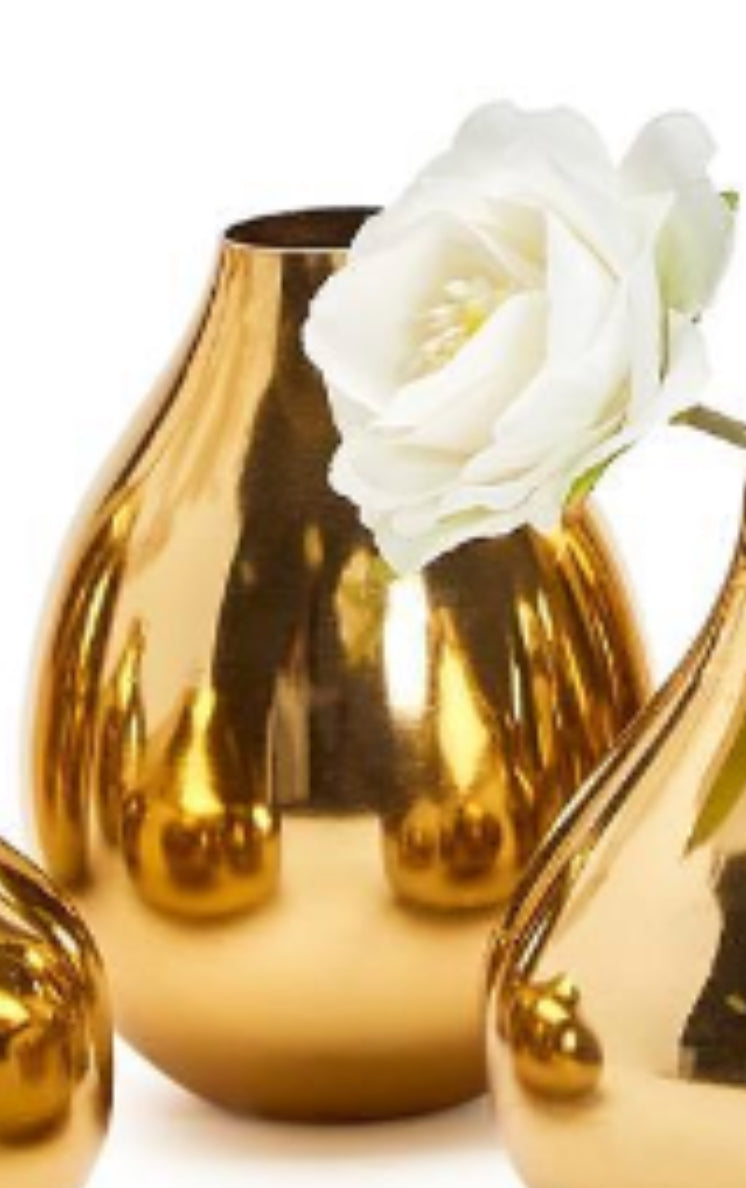 Gold-Plated Nickel Vases