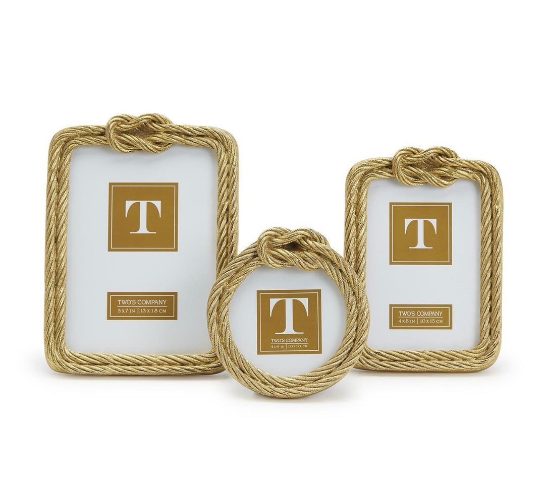 Golden Threads Top Knot Rope Photo Frame