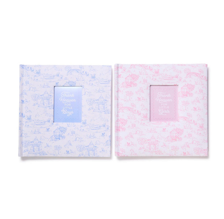 Animal Toile Fabric Cover Photo Album with Front Window in Gift Box Assorted 2 Designs