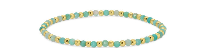 Splendid Iris -  3mm price is for 1 bracelet beaded bracelets alternating stones: Blue