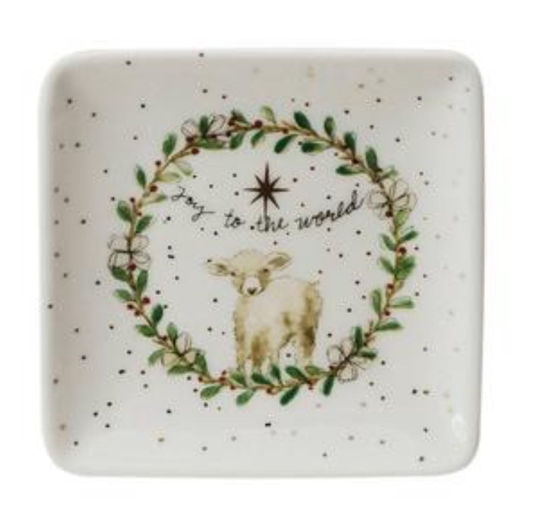 Creative Co-op - Stoneware Dish w/ Gold Electroplating, 4 Styles