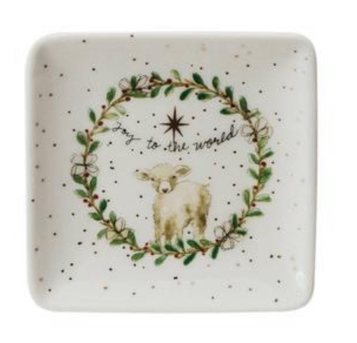 Creative Co-op - Stoneware Dish w/ Gold Electroplating, 4 Styles