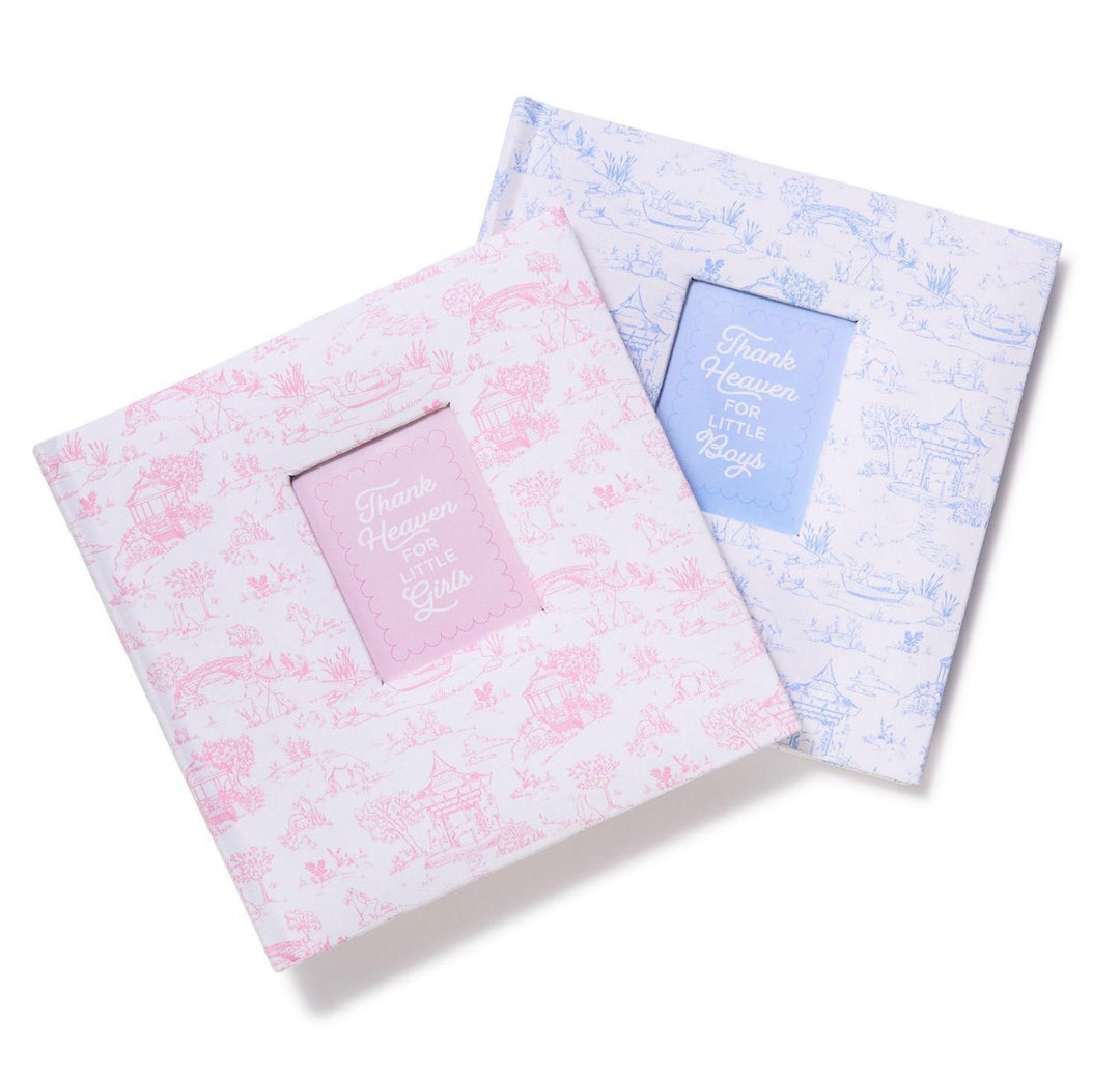 Animal Toile Fabric Cover Photo Album with Front Window in Gift Box Assorted 2 Designs