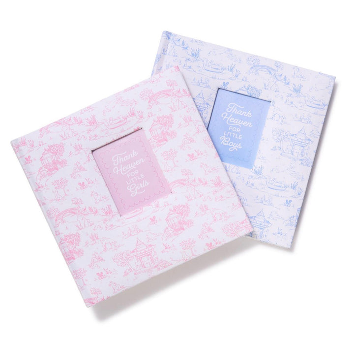 Animal Toile Fabric Cover Photo Album with Front Window in Gift Box Assorted 2 Designs