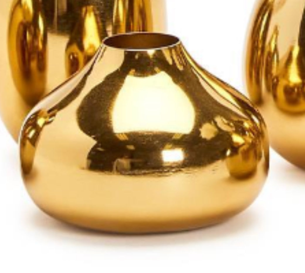 Gold-Plated Nickel Vases