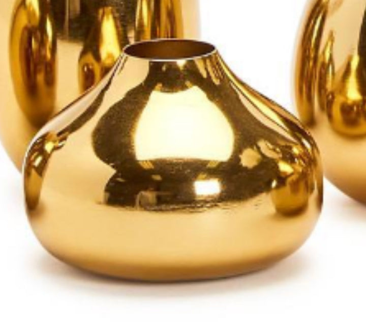 Gold-Plated Nickel Vases