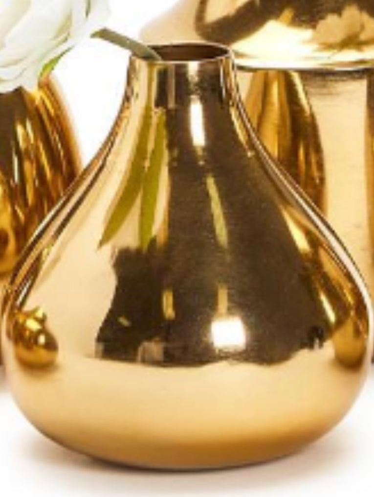 Gold-Plated Nickel Vases