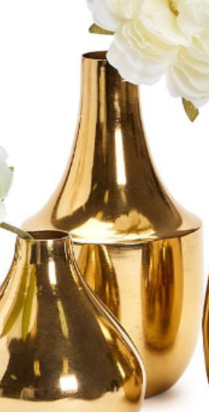 Gold-Plated Nickel Vases