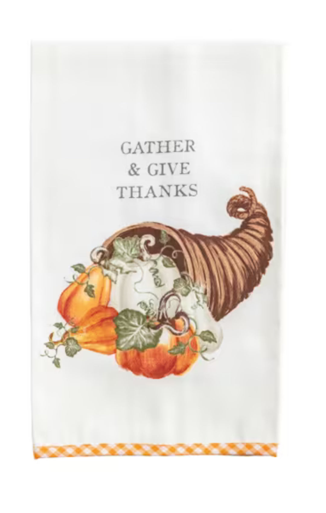 Gather And Give Gingham Hem Towel