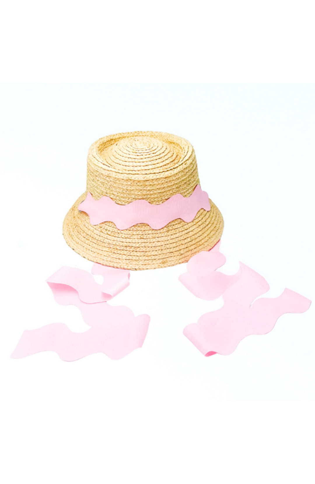 Harbor Hat Pink Scalloped Ribbon Youth 8-14Y