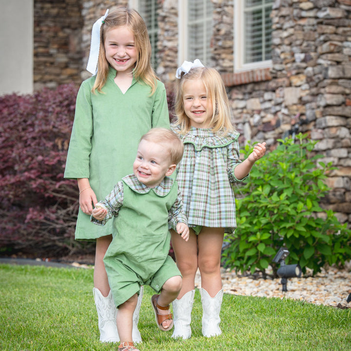 Layla Greenbriar Plaid Bloomer Set