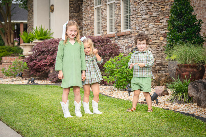 Layla Greenbriar Plaid Bloomer Set