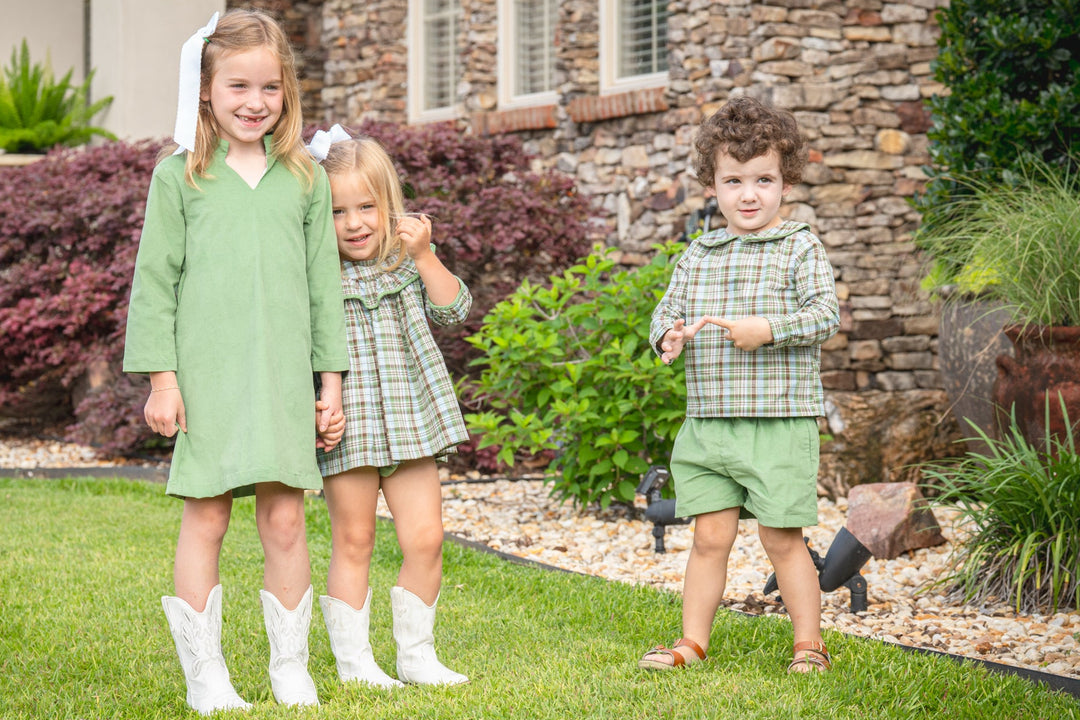 John Greenbriar Plaid Short Set