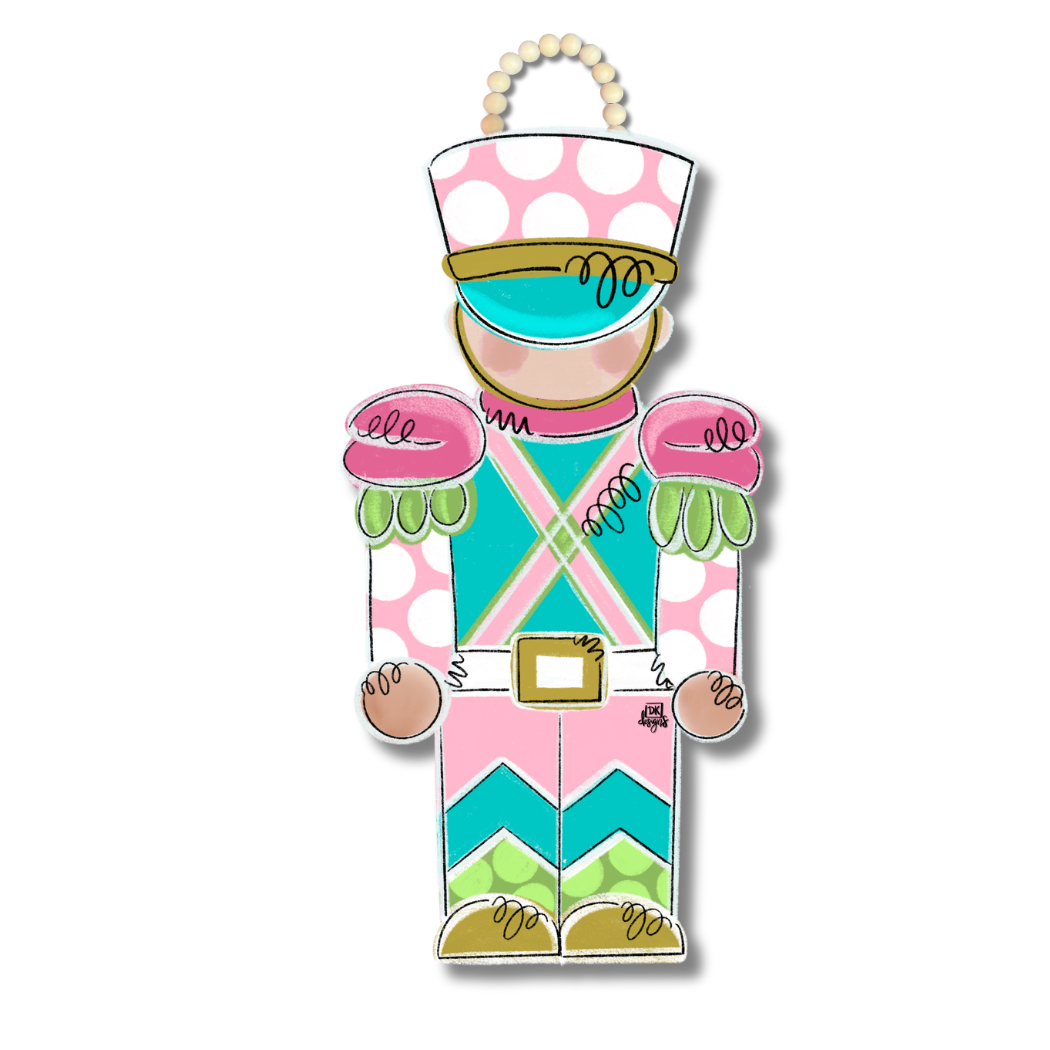 Pink & Teal Solider Hanger