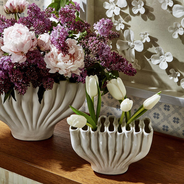 HCH118-S2  White Ceramic Vase