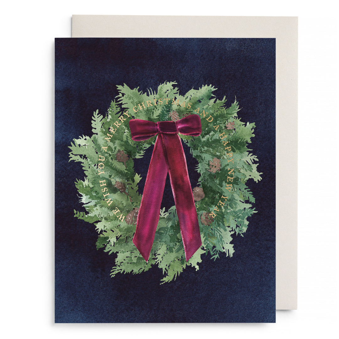 Velvet Bow Wreath