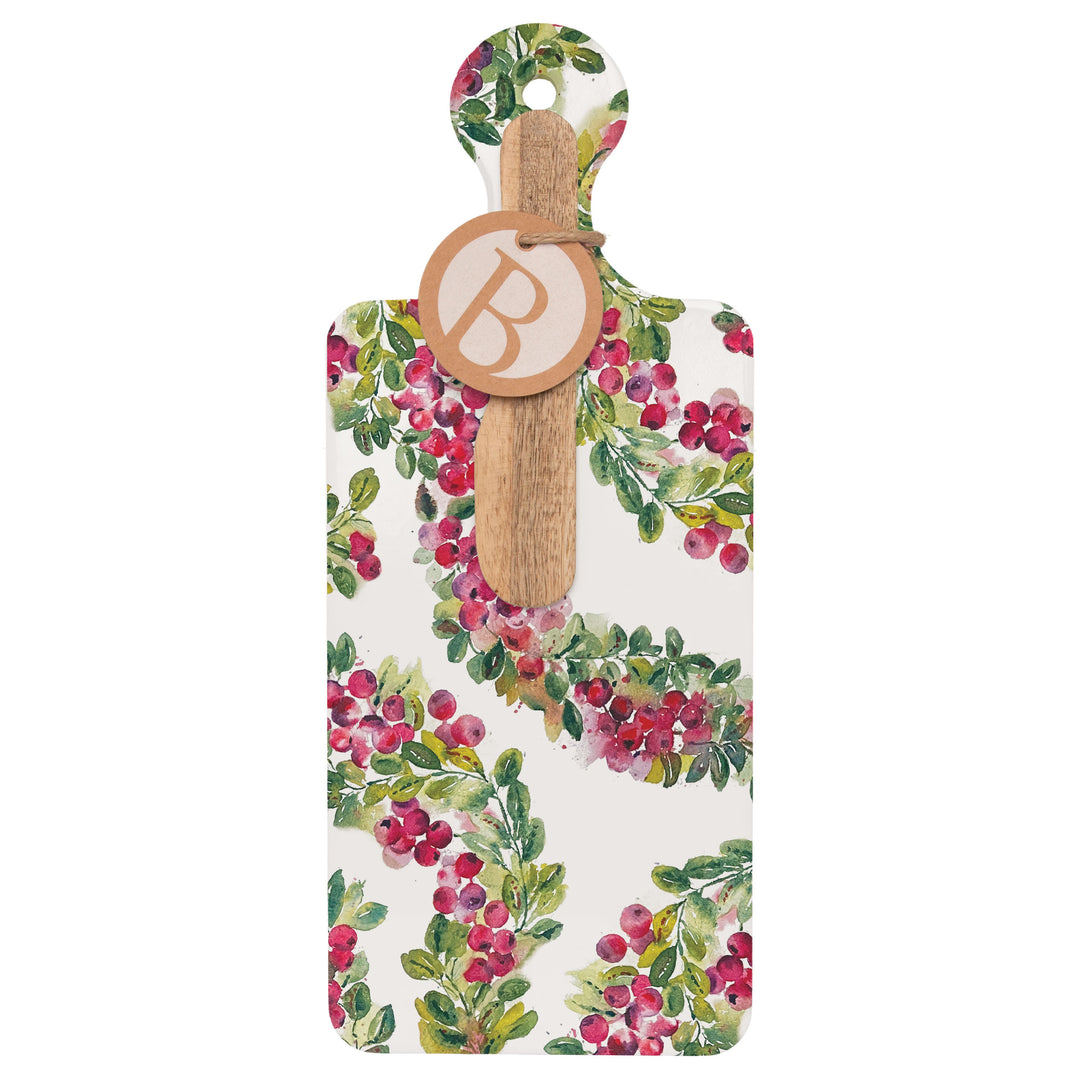 Cranberry Wreath Cuterie & Spreader Set